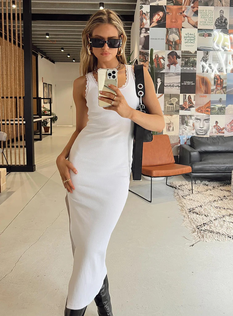 Ebony Midi Dress White | Princess Polly US