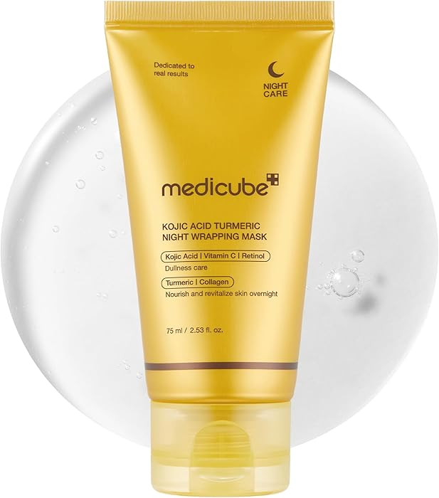 medicube Kojic Acid Turmeric Overnight Wrapping Peel Off Mask – Brightens & Defends Against Ski... | Amazon (US)