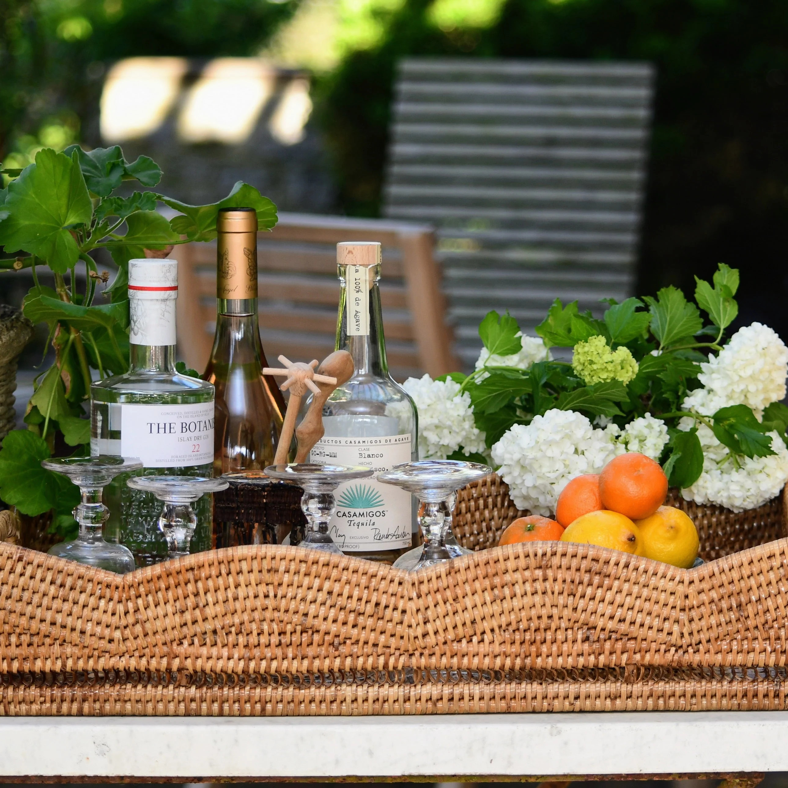 The Original Scalloped Rattan Tray | Half Past Seven