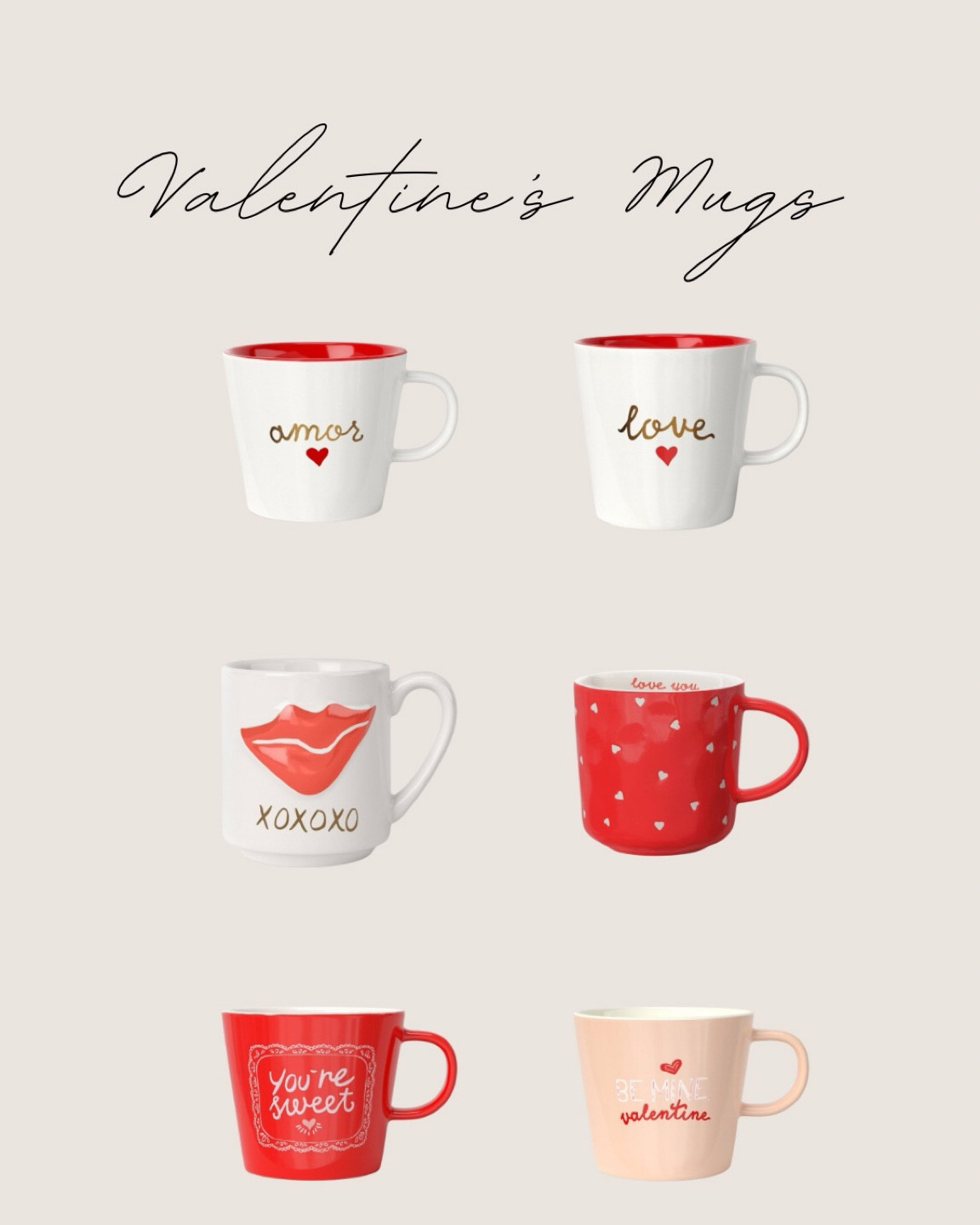 $5 Valentines Mugs from Target! A small way to make your days festive ❤️

Target Finds | Home Decor | Home Finds 

#LTKfindsunder50 #LTKSeasonal #LTKhome