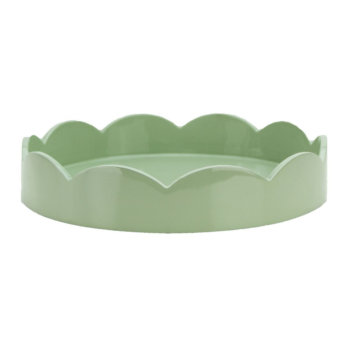 Sage Green Round Scalloped Tray | Caitlin Wilson Design