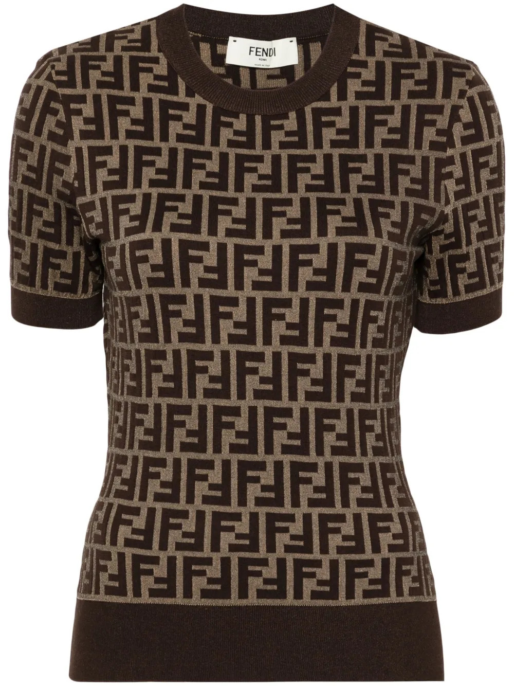 FENDI FF Knitted Top | Brown | FARFETCH | Farfetch Global