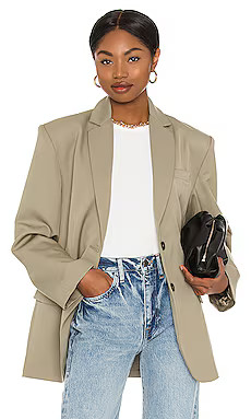 ANINE BING Quinn Blazer in Green Khaki from Revolve.com | Revolve Clothing (Global)