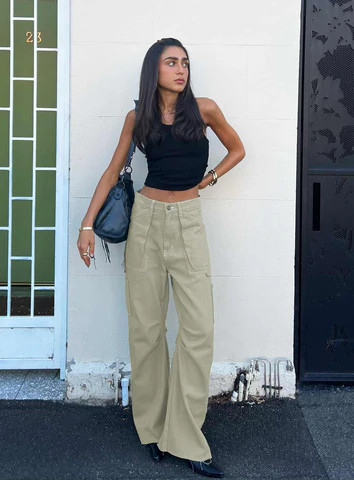 Miami Vice Pants Light Khaki | Princess Polly US