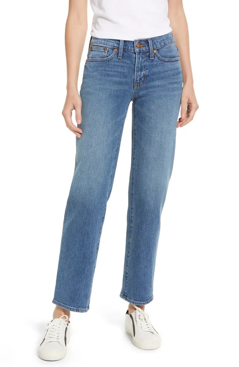 Madewell The Perfect Straight Low Rise Jeans | Nordstrom | Nordstrom