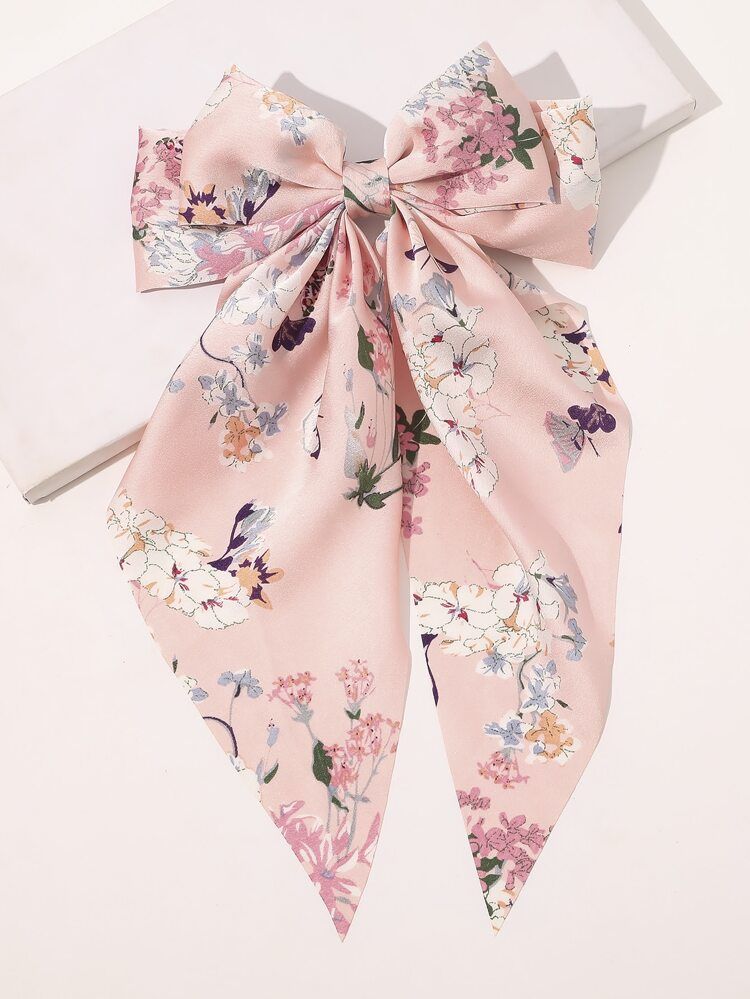 Floral Print Bow Knot Hair Clip | SHEIN