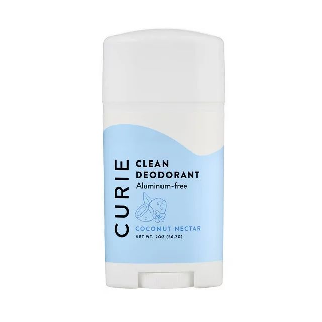 Curie Natural Deodorant Stick for Men and Women, Aluminum-Free, Coconut Nectar, 2 oz | Walmart (US)