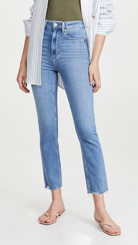 PAIGE Ultra High Rise Cindy Distressed Jeans | SHOPBOP | Shopbop