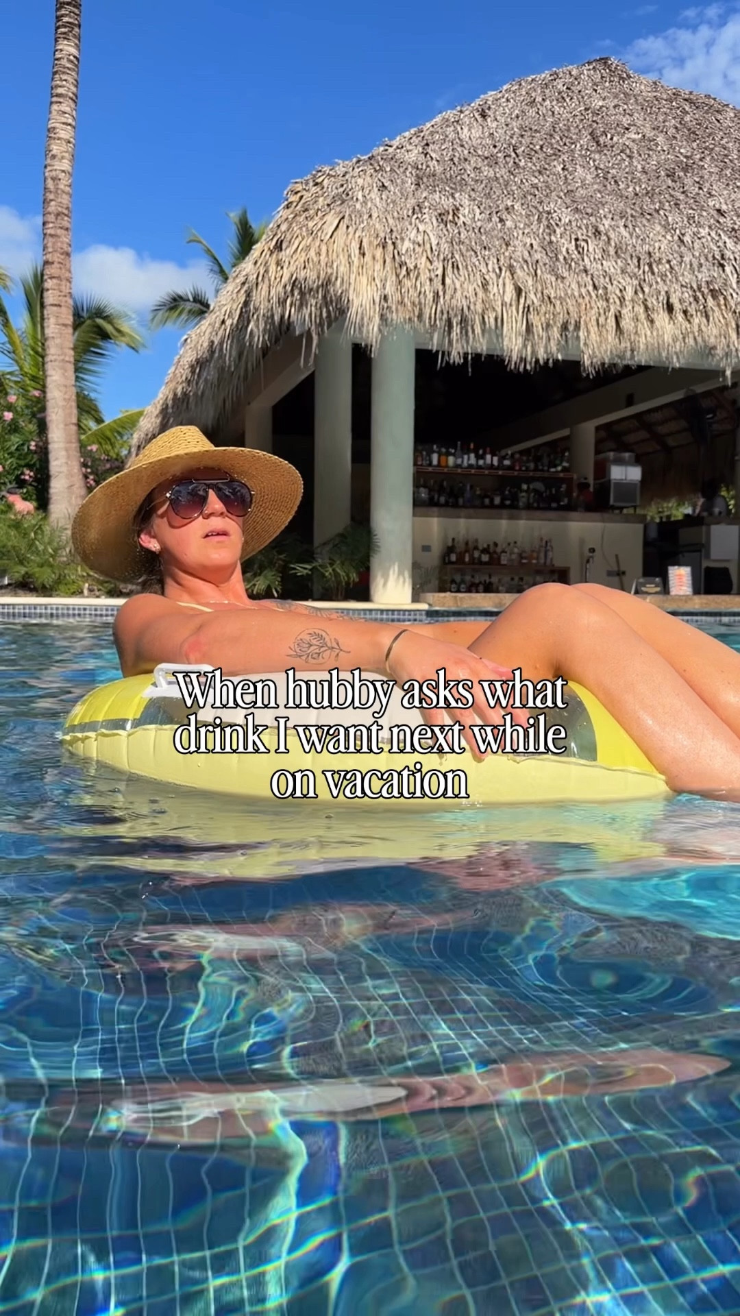 Large swim top, medium swim bottoms (full coverage but made for bigger bums)

#LTKTravel #LTKOver40 #LTKTall