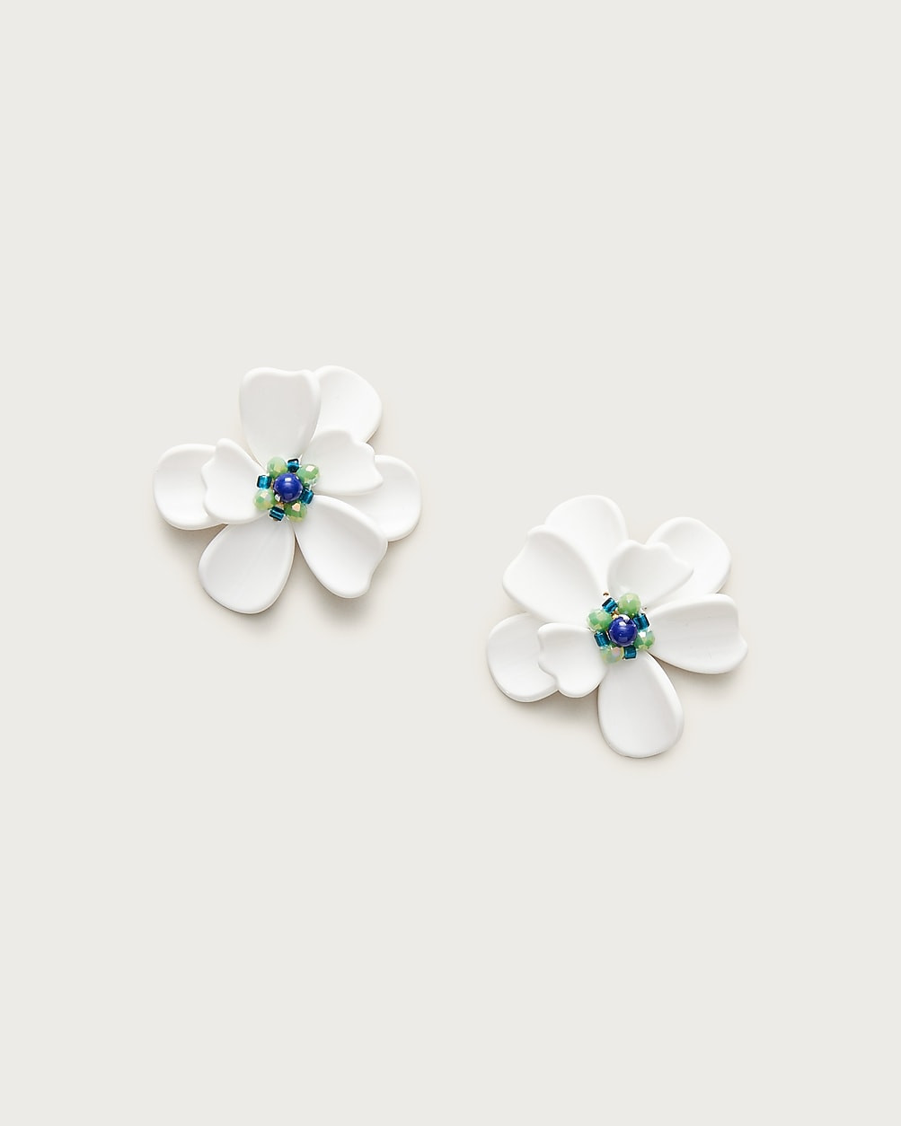 Beaded flower stud earrings | J. Crew US