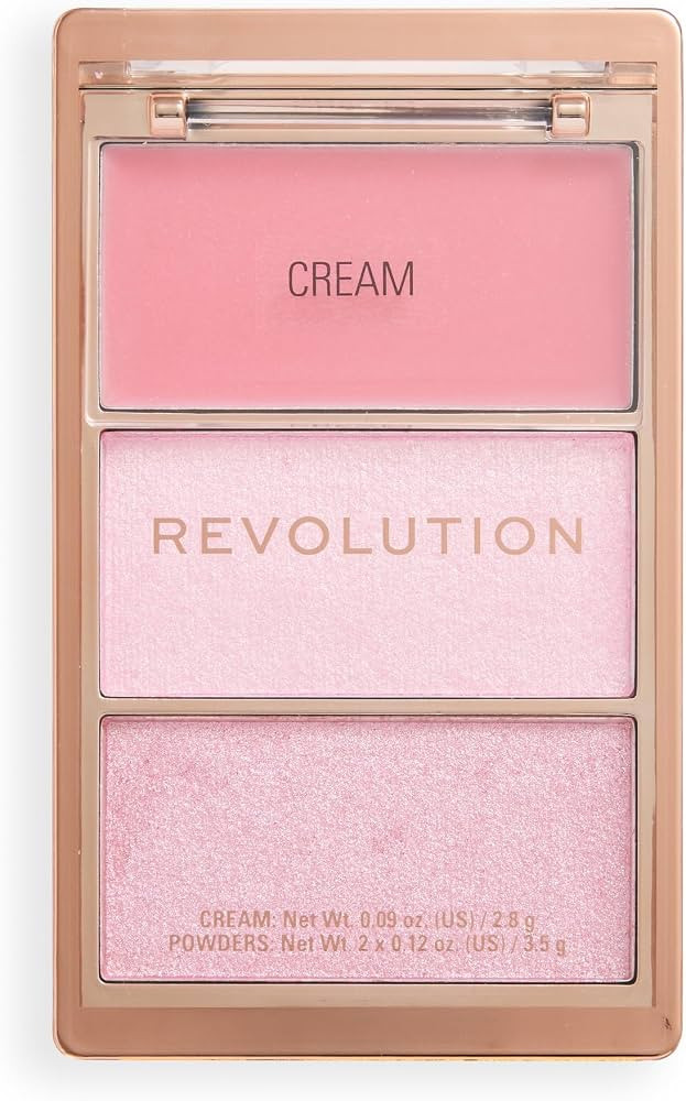 Revolution Highlight Icon Palette, Rich Brown Shimmer, Radiant Pink Shimmer | Amazon (US)
