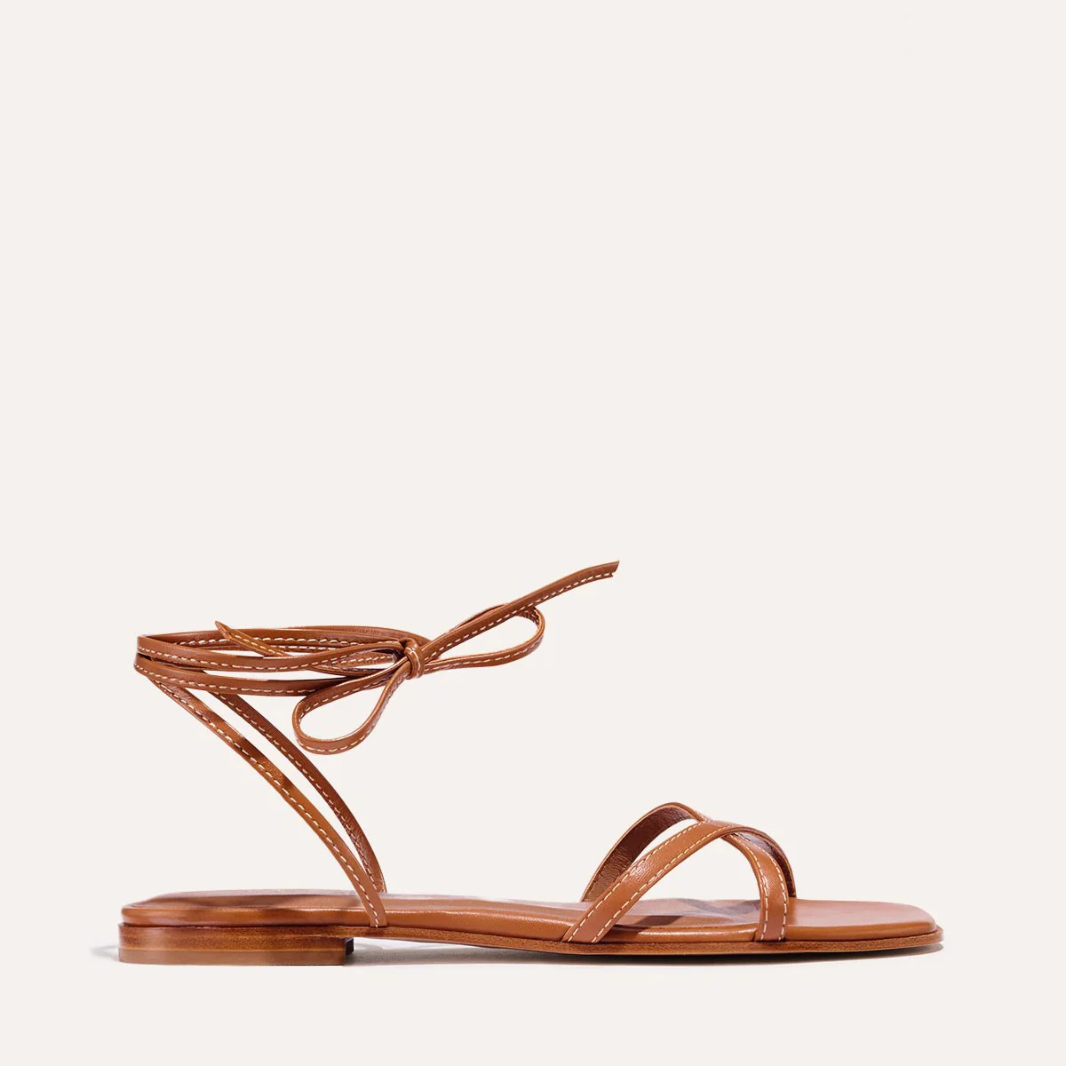 The Wrap Sandal - Saddle Nappa | Margaux