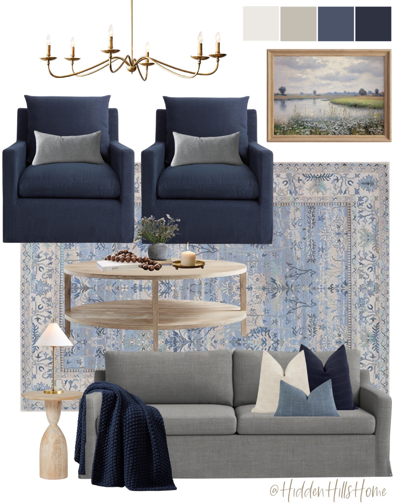 Blue and grey living room, blue accent chairs, grey couch, cozy living room #decor

#LTKHome #LTKSaleAlert