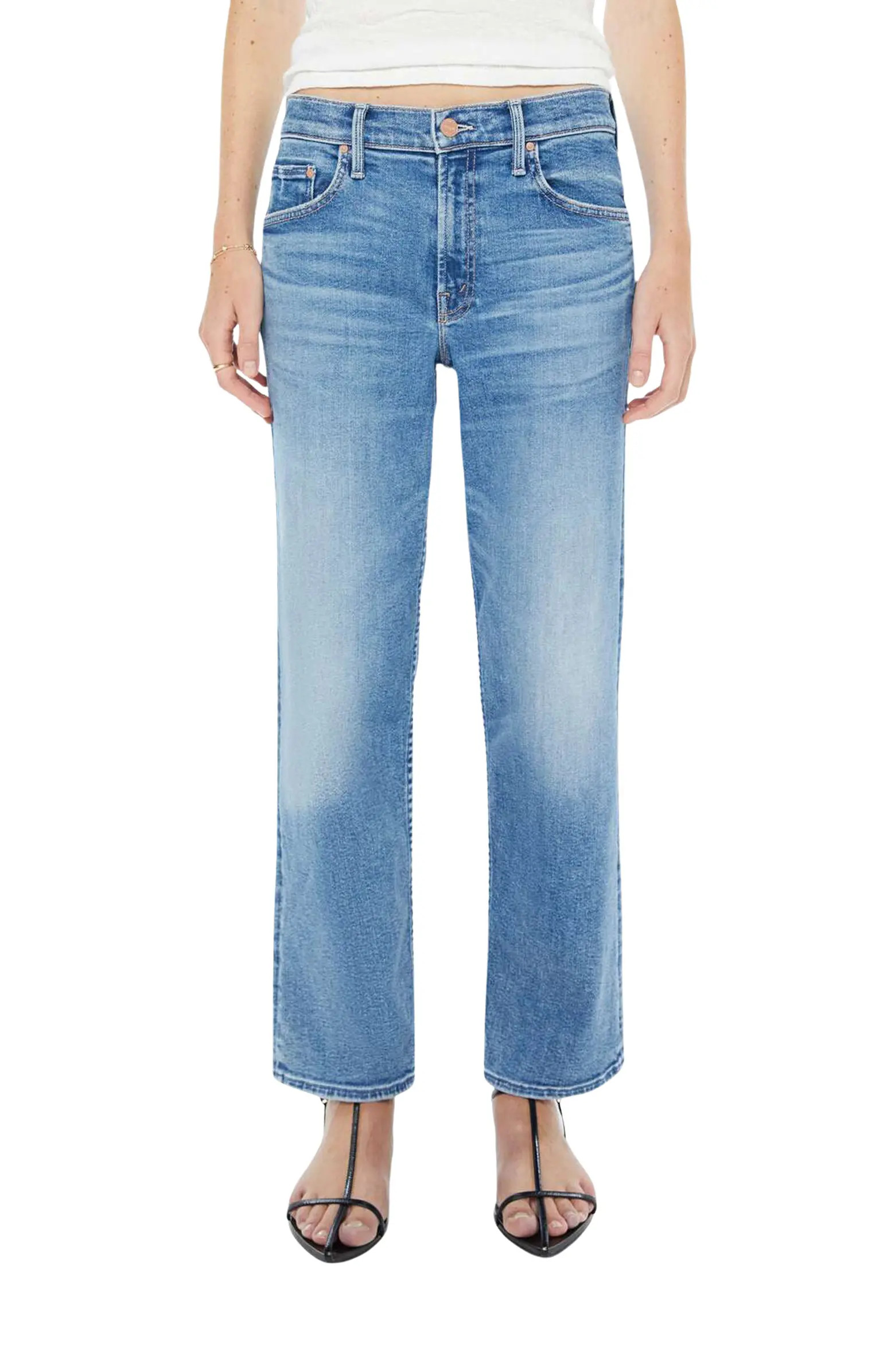 The Newbie High Waist Ankle Straight Leg Jeans | Nordstrom