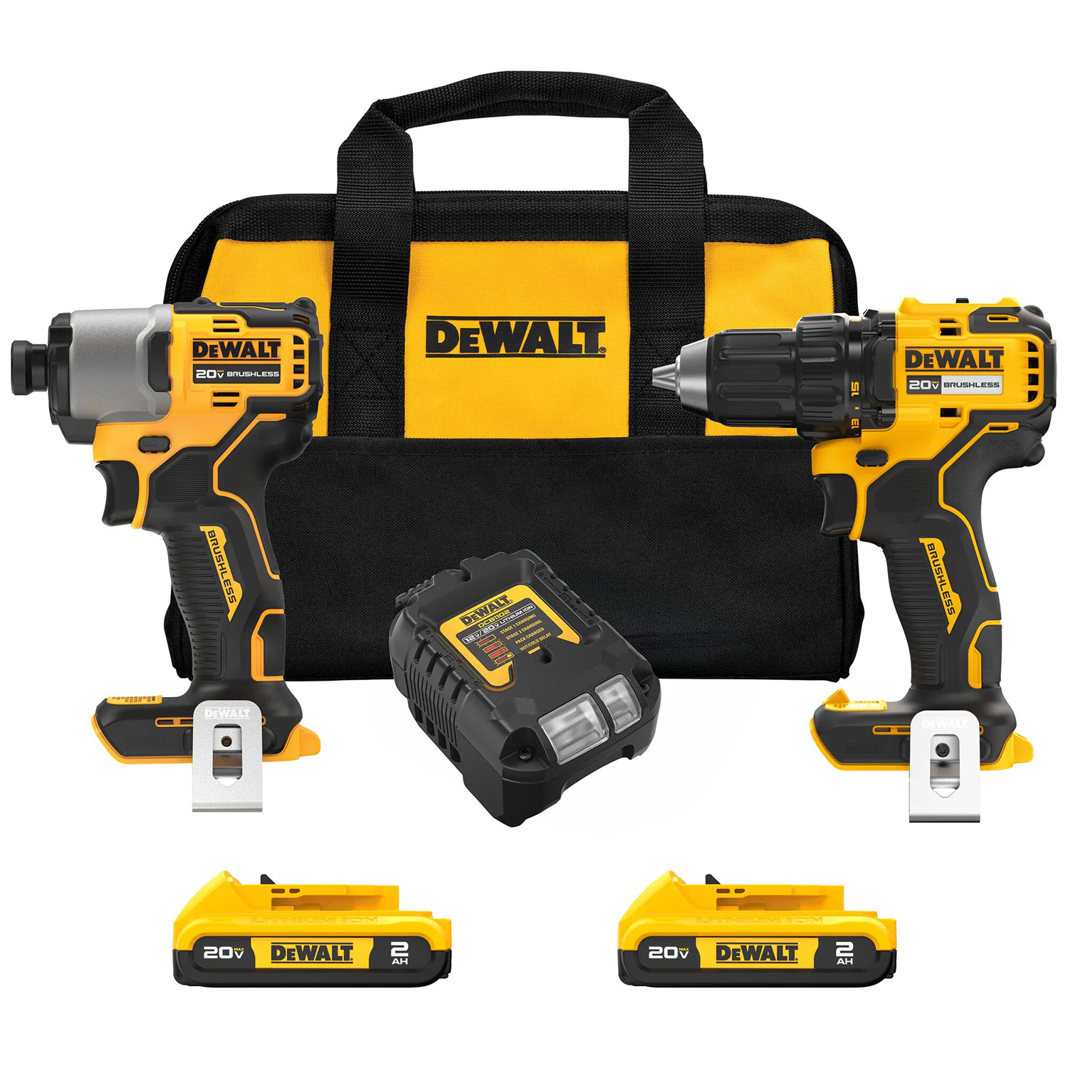 DEWALT 20V MAX 2-Tool Brushless Power Tool Combo Kit with Soft Case (2-Batteries and Charger Included) | DCK227D2 | Lowe's