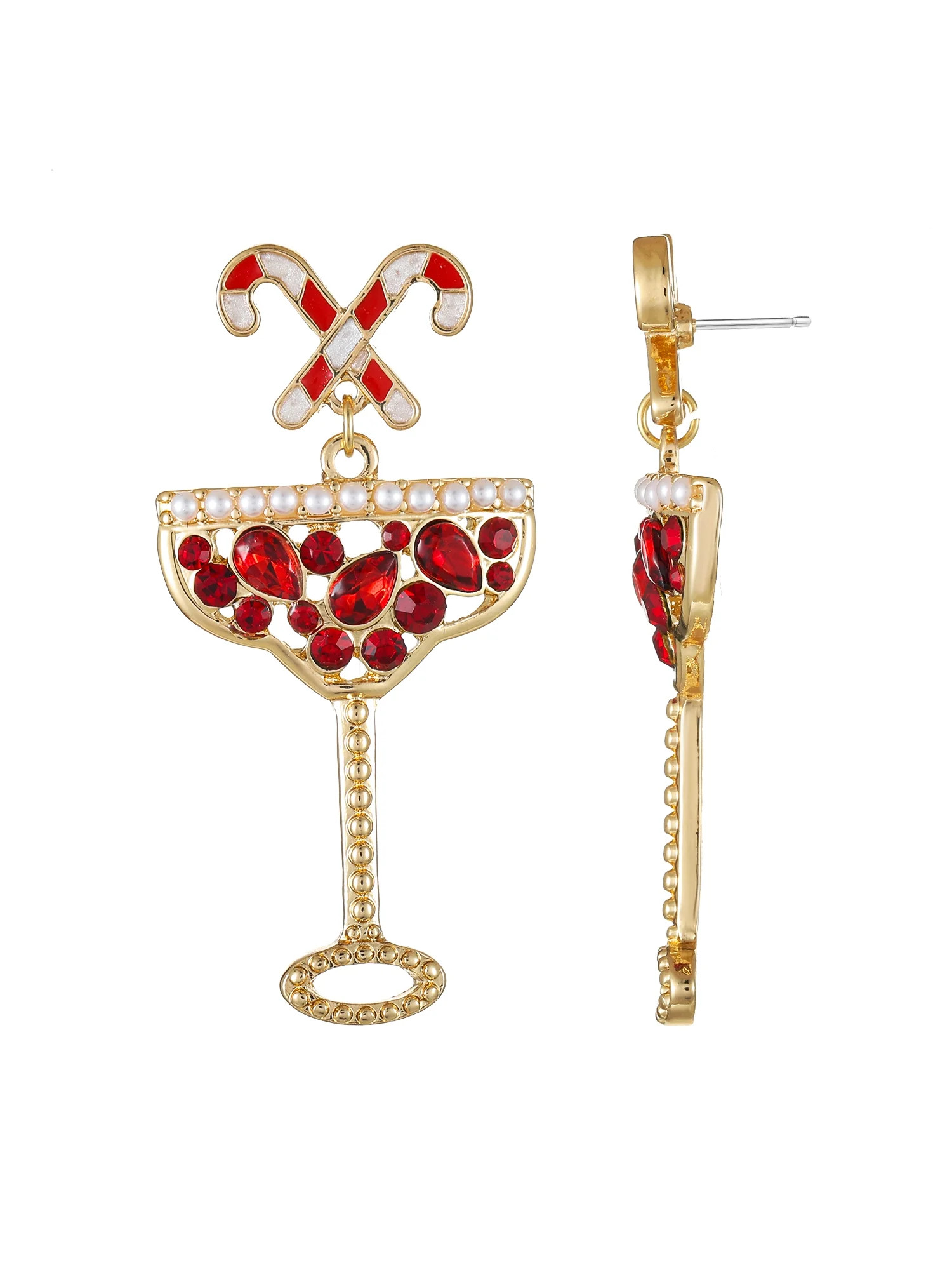 Packed Party Candy Cane Sips Earrings | Walmart (US)