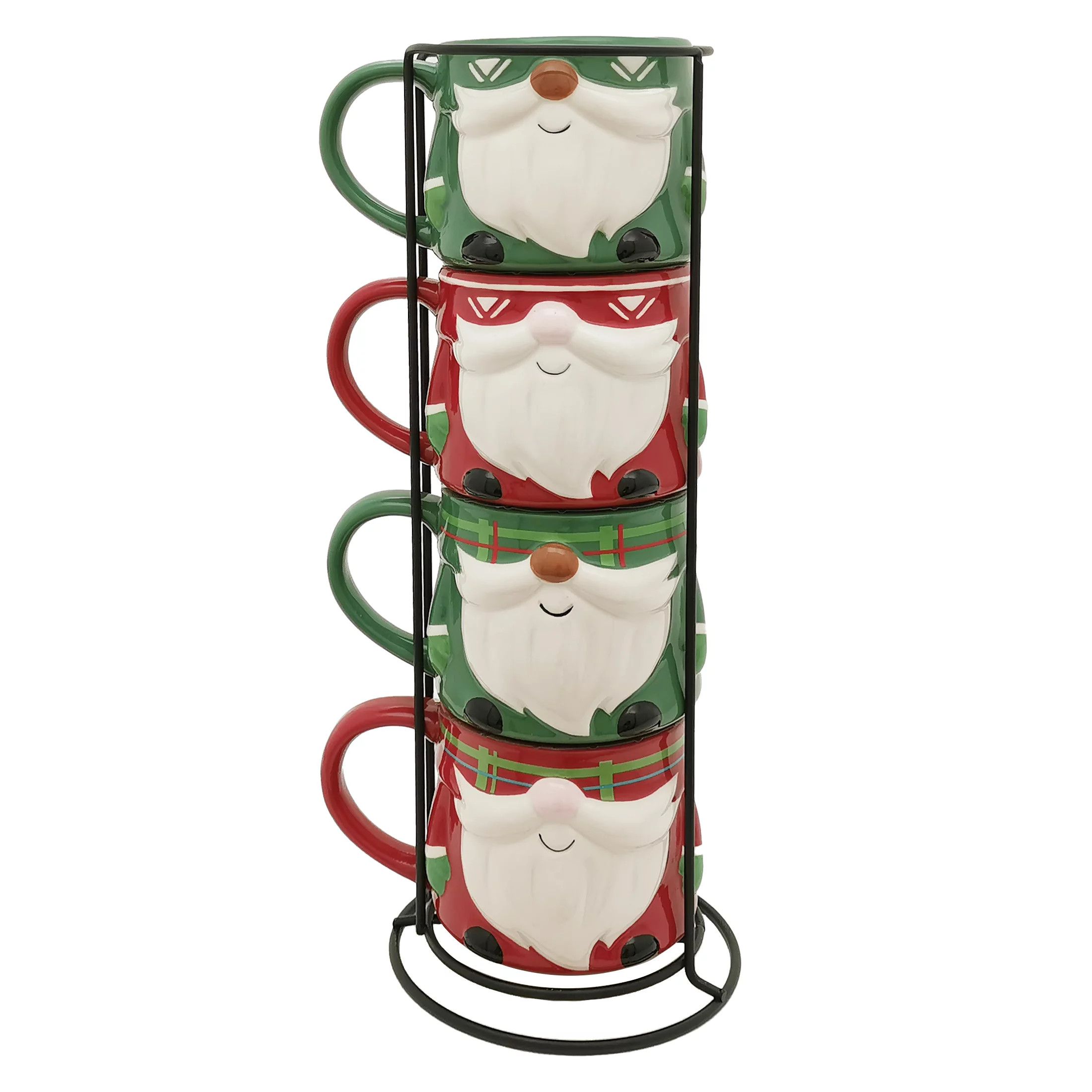 Holiday Time Gnome Mug Stack, 13 fl oz capacity, 3.25" H Stoneware | Walmart (US)