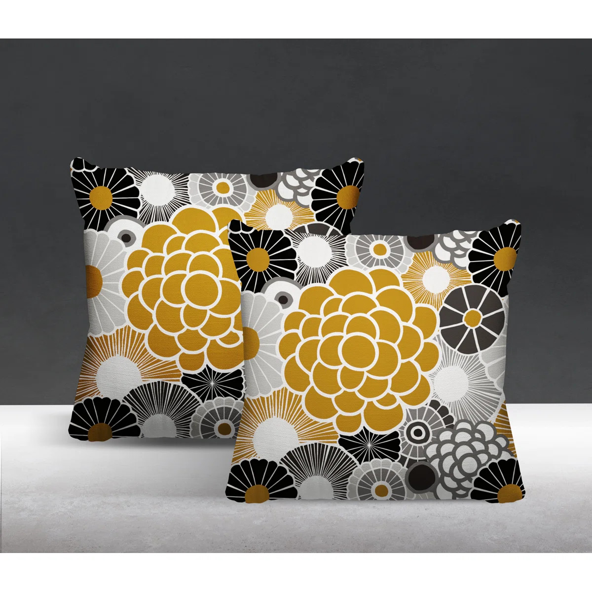 Bursta Floral Indoor/Outdoor Square Pillow (Set of 2) | Wayfair North America