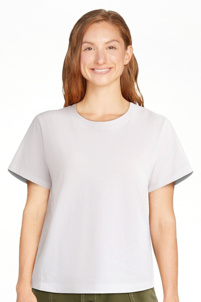 Free Assembly Women's and Women's Plus Cotton Cropped Boxy Tee with Short Sleeves, Sizes XS-4X | Walmart (US)
