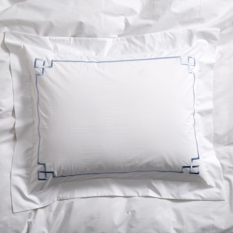 Fretwork Sham, Light Blue/White | One Kings Lane