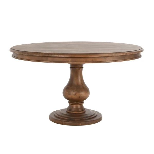 Albia 54" Solid Pine Wood Pedestal Dining table | Wayfair North America