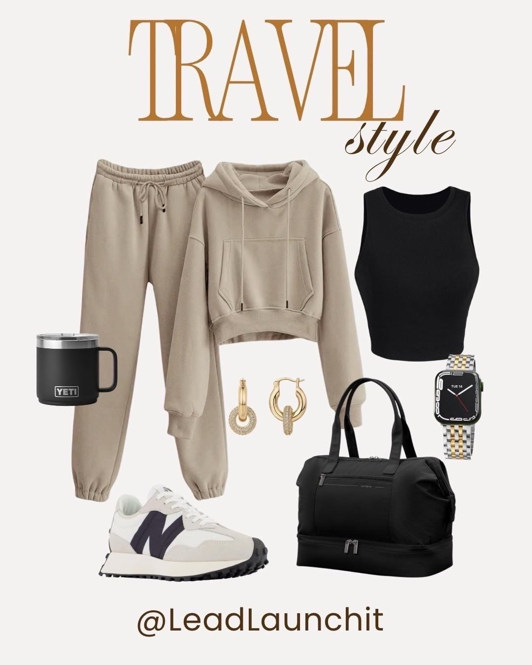 Travel in comfort and look put-together 🤎
This entire cozy airport outfit + my must-have travel essentials are linked in my LTK + Amazon Storefront.
If you’re flying soon… you NEED this set. Trust me. ✈️🧳 
#travelfit #airportoutfit #ltksalealert #amazonfinds #ltkfashion #travelstyle

