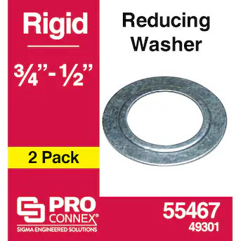 Sigma ProConnex 1/2-in to 3/4-in Rigid / IMC / Zinc-plated steel Reducing Washer Conduit Fittings... | Lowe's
