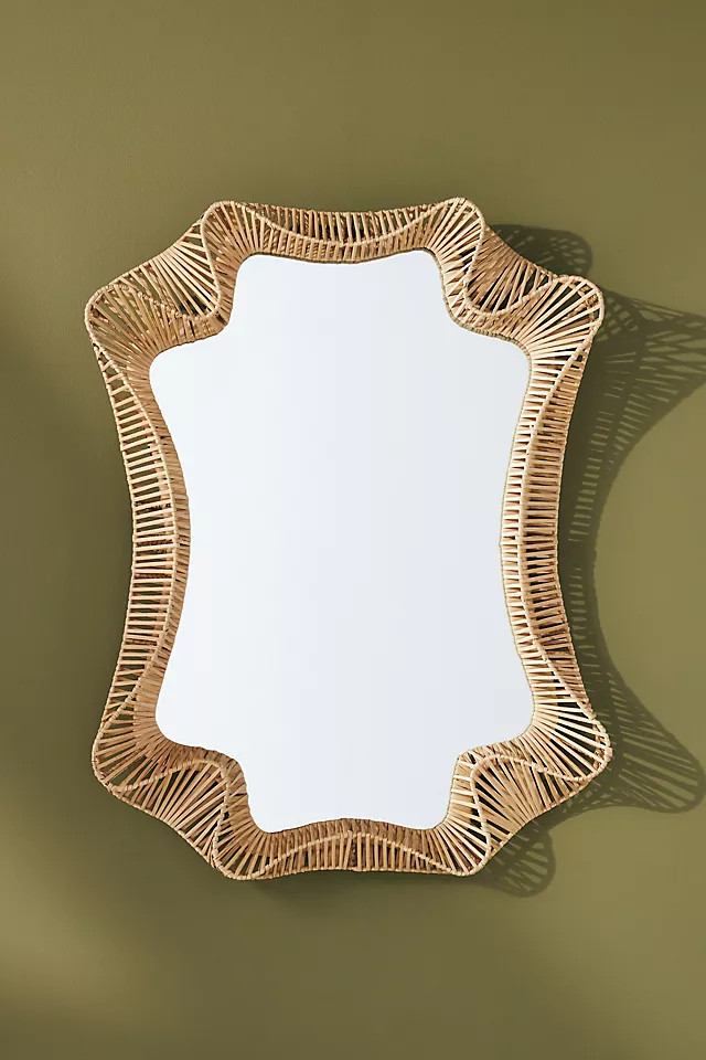 Clemente Rattan Mirror | Anthropologie (US)