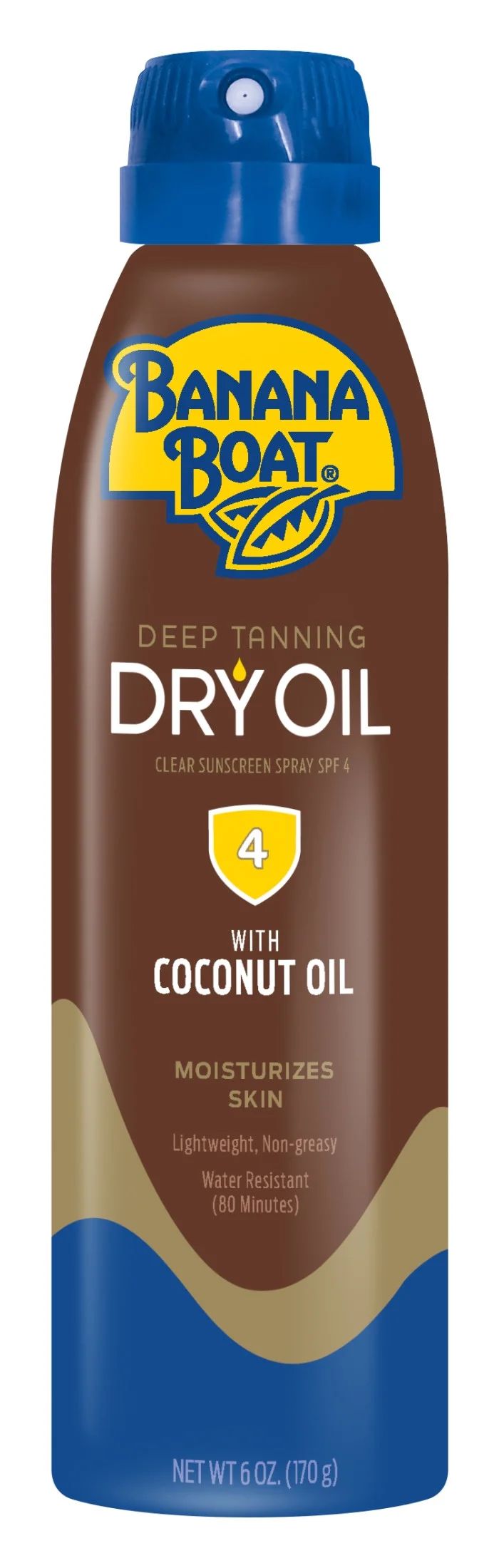 Banana Boat Deep Tanning Dry Oil Clear Spray Sunscreen SPF 4, 6oz - Walmart.com | Walmart (US)