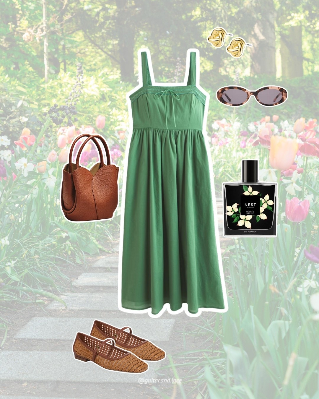 spring outfits. spring fashion. green dress.  spring shoes. woven flats. 

#LTKSeasonal #LTKootd #LTKSaleAlert
