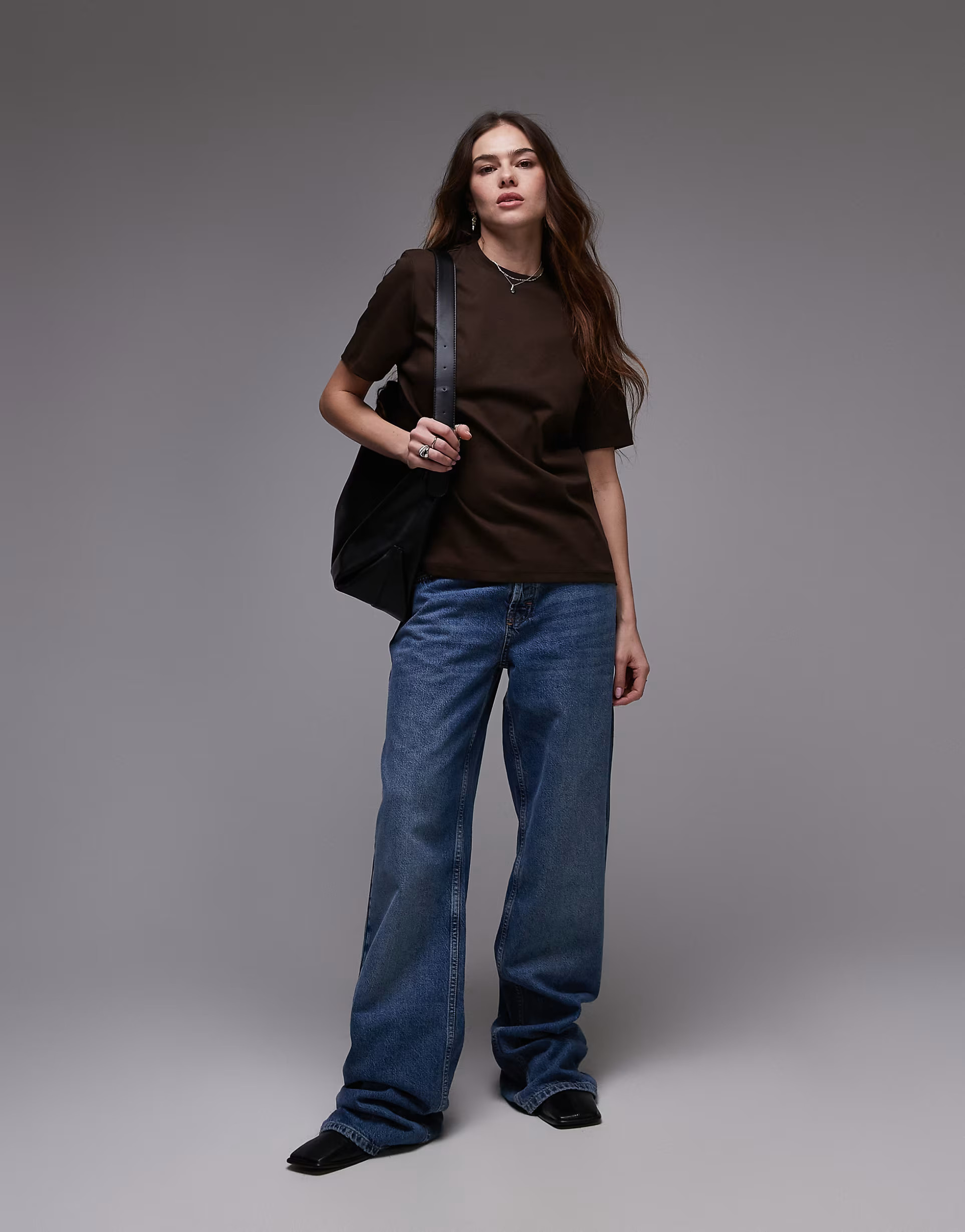 Mango oversized premium t-shirt in brown | ASOS (Global)