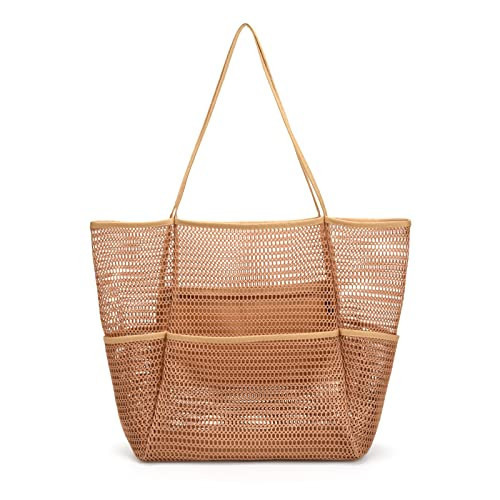Beach Bag - Mesh Tote Bag for Women Waterproof Pool Bag for Travel Family Pool Beach Vacation Cruise Essentials 2025 | Amazon (US)