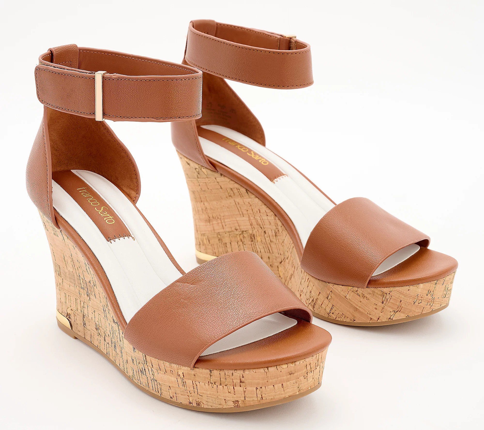 Franco Sarto Wedge Sandals - Clemens Cork | QVC