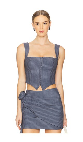 Pia Top in Gray | Revolve Clothing (Global)