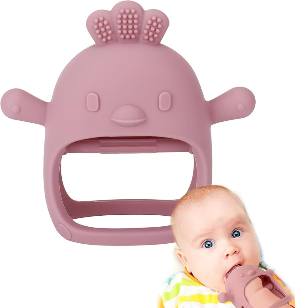 Socub Silicone Baby Teether Toy for Infants 3+ Months, BPA Free Anti-Drop Silicone Mitten Teethin... | Amazon (US)