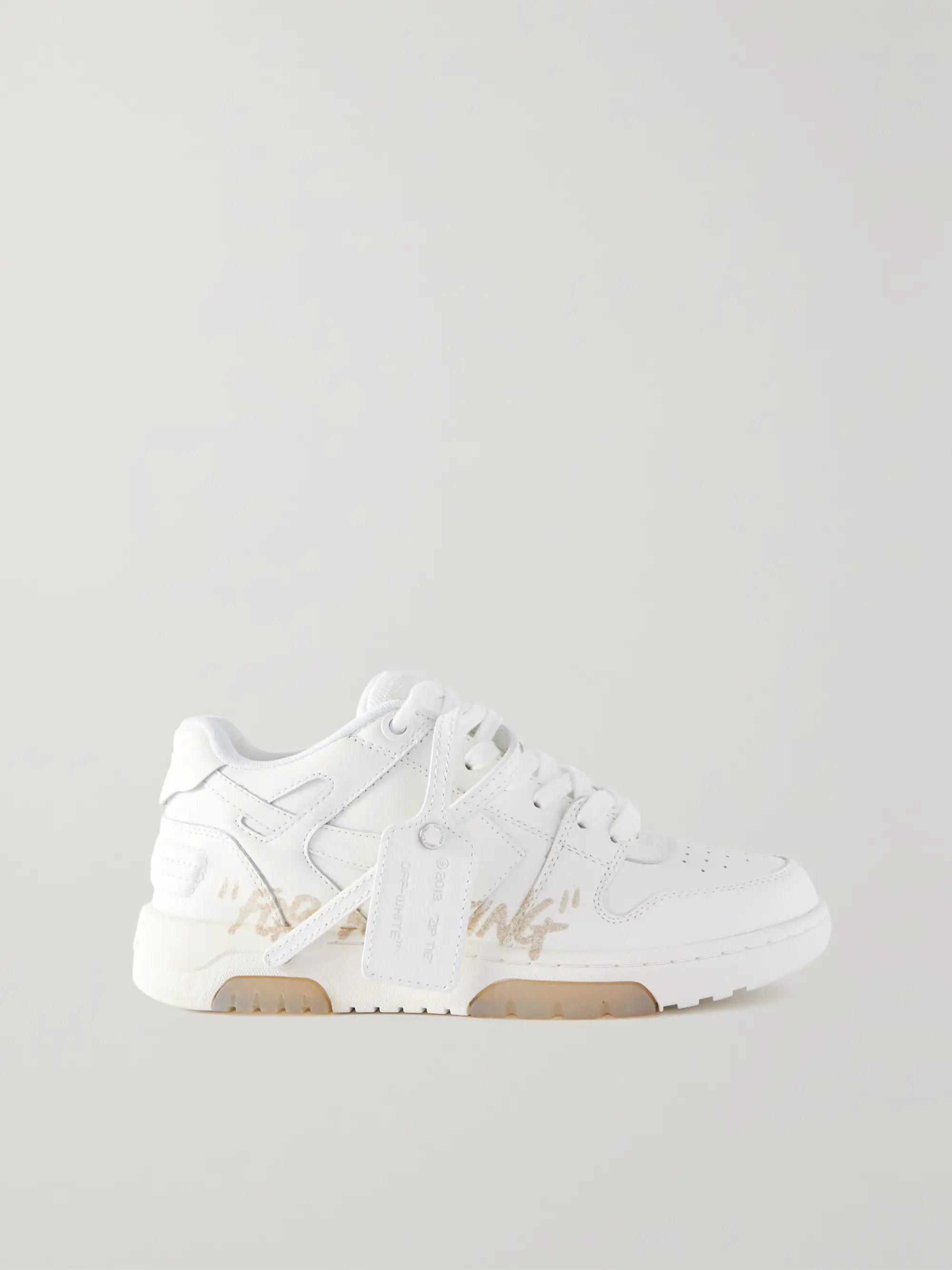 White Out Of Office For Walking glittered leather sneakers | OFF-WHITE | NET-A-PORTER | NET-A-PORTER (US)