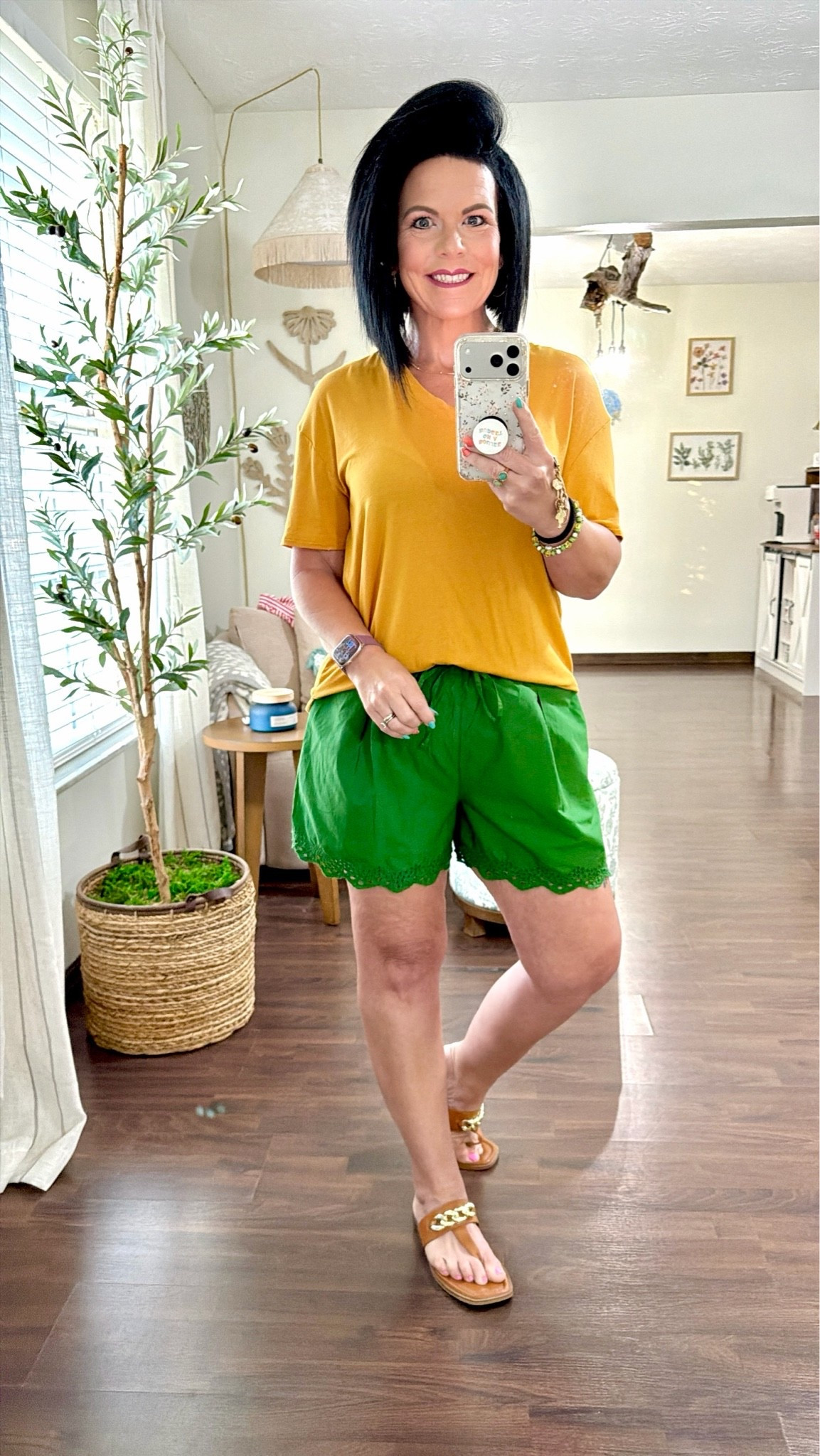 summer outfits

Time and Tru Women's Eyelet Trim Shorts size small TTS

Time and Tru Women's V-Neck Tunic Tee with Short Sleeves
Size XS size down 1 as it’s oversized

#LTKOver40 #LTKootd #LTKPetite