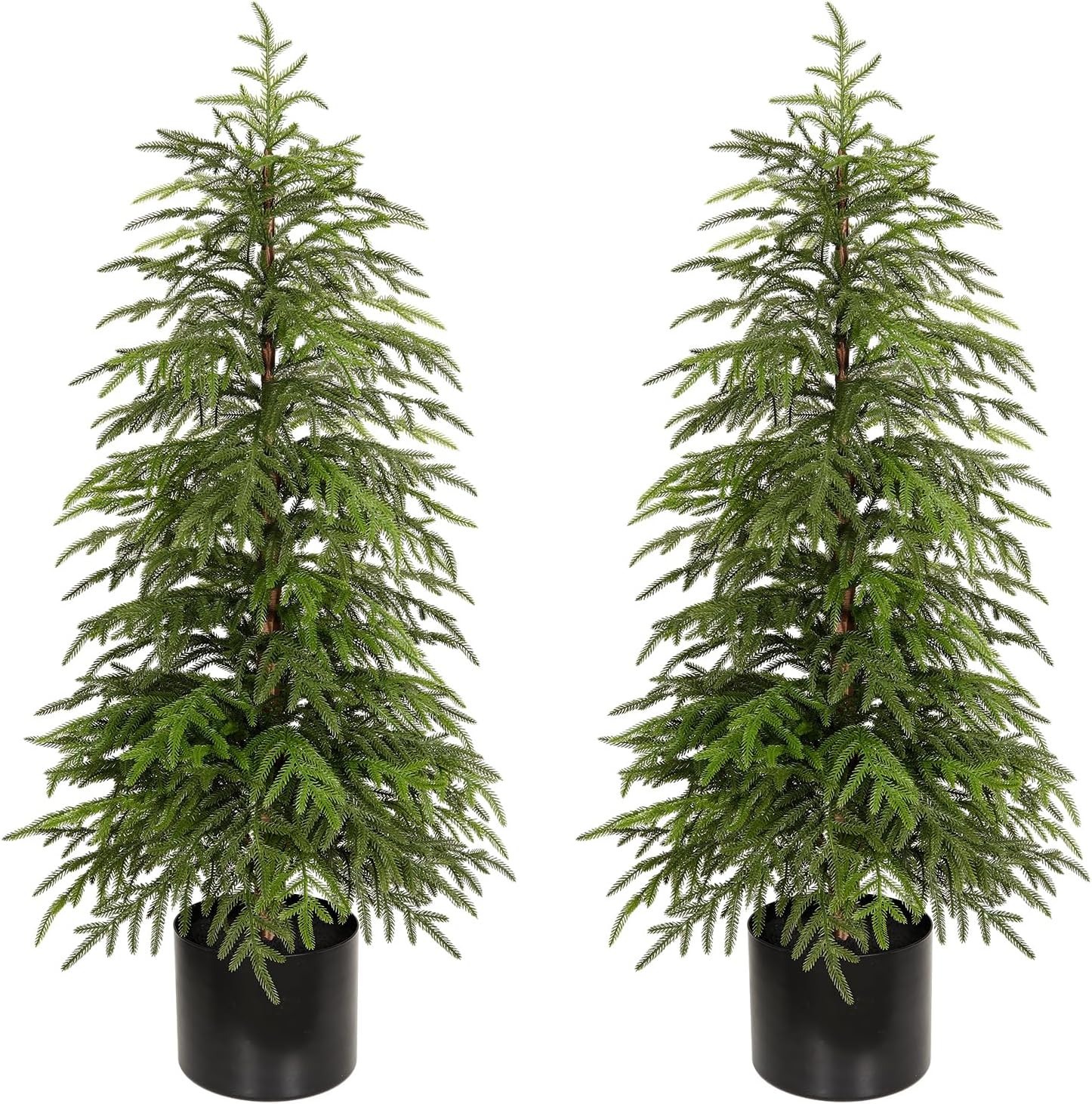 4FT Norfolk Pine Christmas Tree 2Pack, Soft Touch Potted Artificial Trees | Amazon (US)