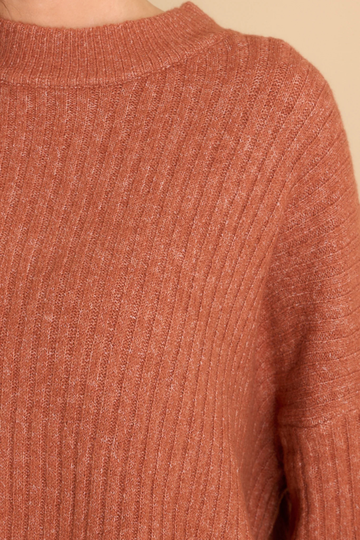 Fireside Flirt Rust Sweater | Red Dress 