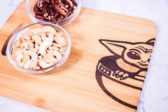 Baby Yoda Engraved Bamboo Cutting Board | Etsy (US)