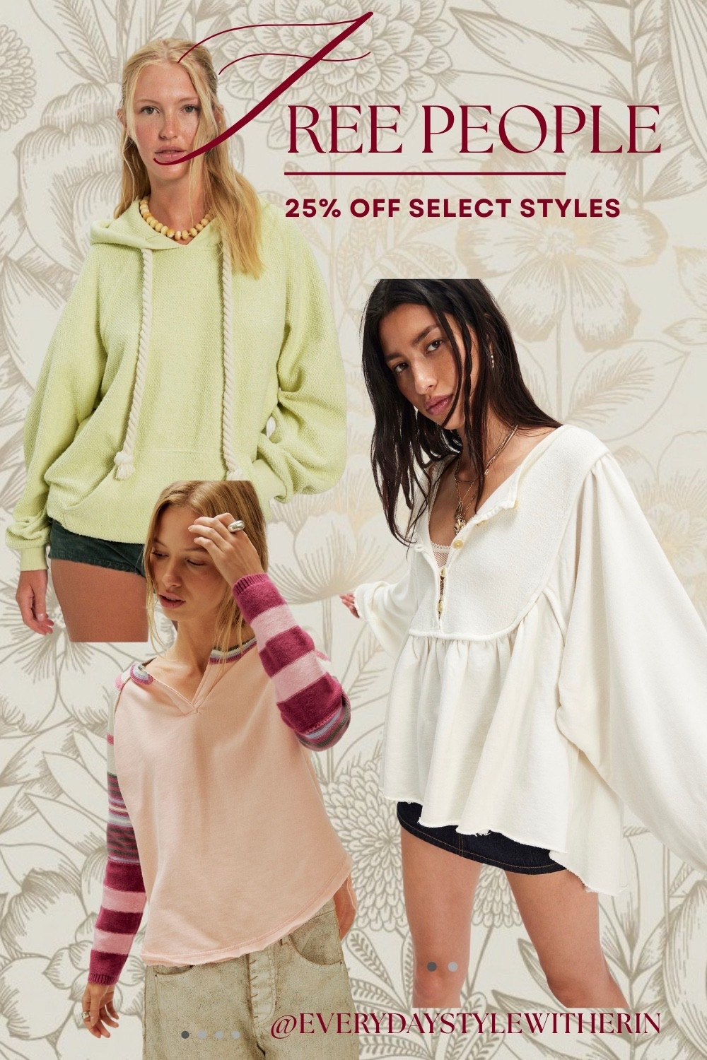 Cute sweatshirts that would be cute for now through the summer. That are currently 25% off today! 

#LTKSaleAlert