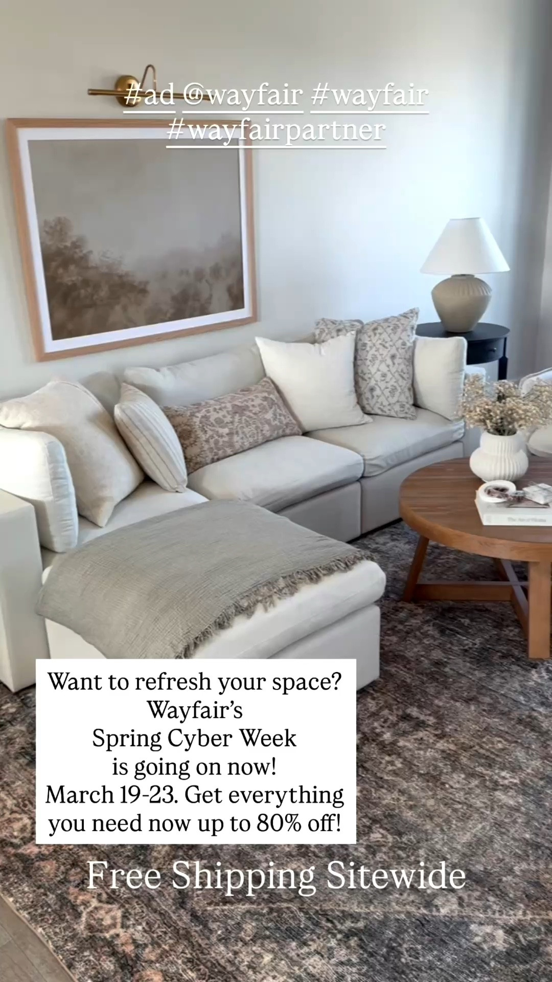 #ad Want to refresh your space? 
@Wayfair has up to 80% off during their Spring Cyber Week! Right now 3/19-3/23 and FREE SHIPPING SITEWIDE. #wayfair #wayfairpartner

Such a good time to grab items you need to refresh any space in your home! 

#LTKHome #LTKSaleAlert #LTKSeasonal