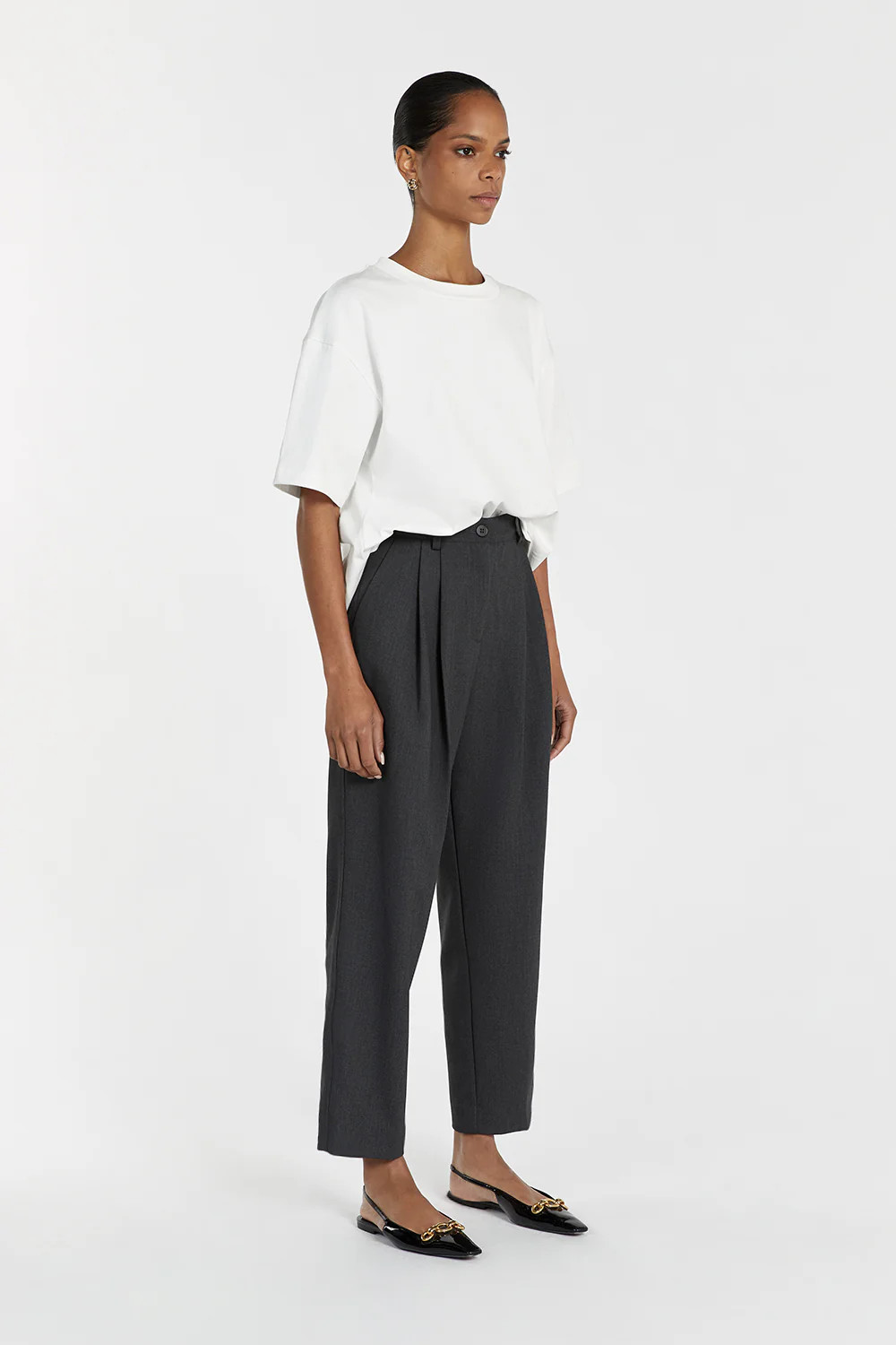 CAREY CHARCOAL TAPERED PANT | DISSH