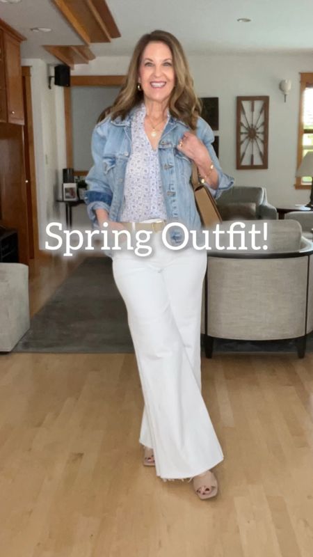 Here’s a spring outfit you can wear often from day to evening. Dress it up with a blazer or wear a denim
Jacket. 

All items run TTS.

Let me know if you have questions. 😊

#LTKVideo #LTKover40 #LTKstyletip