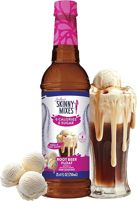 Jordan's Skinny Mixes Sugar Free Syrup, Root Beer Float, Fruit Flavored Water Enhancer, Drink Mix... | Amazon (US)