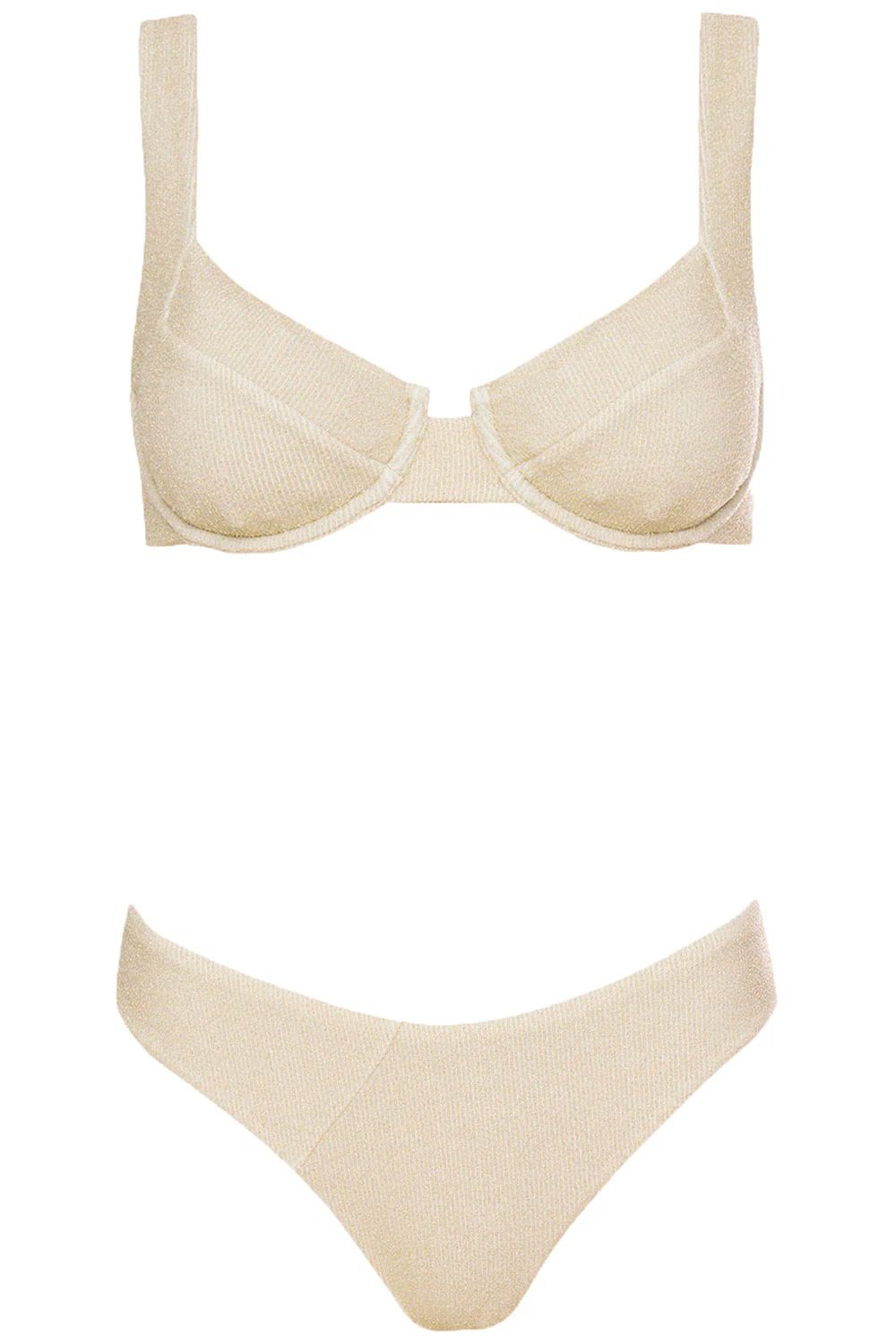 Laguna Bikini Ivory Lurex Set | VETCHY