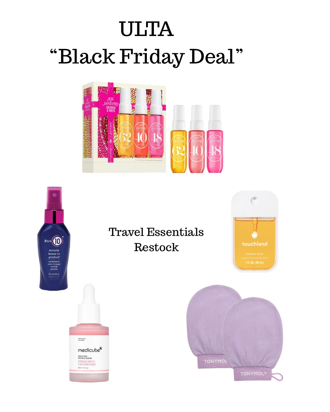 I started my Black Friday a little earlier this year. This was just a mini haul of great deals for my Travel Essentials Restock. 

#LTKselfcare #LTKCyberWeek #LTKHoliday