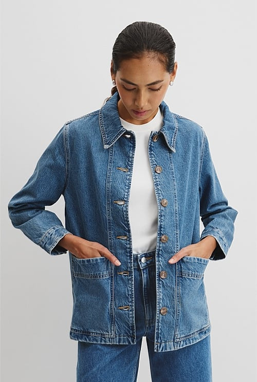 Denim Shacket | Country Road