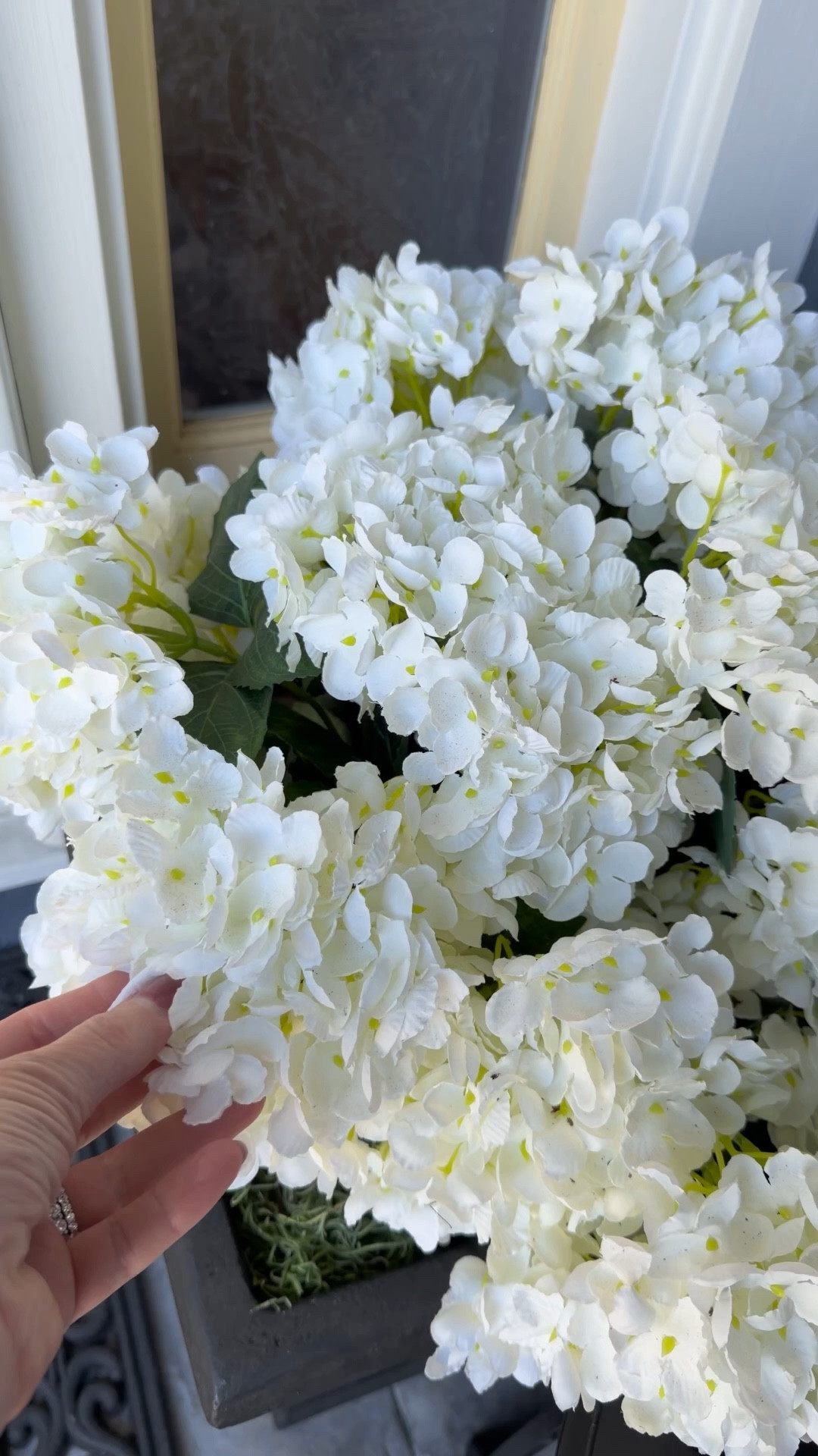 Front porch view in a better light! Take a closer look with me at the faux UV resistant  hydrangeas and the lanterns. The lanterns look high end but are super affordable! Also don’t miss these classic planters. 



#LTKMothersDay #LTKdayinmylife #LTKHome