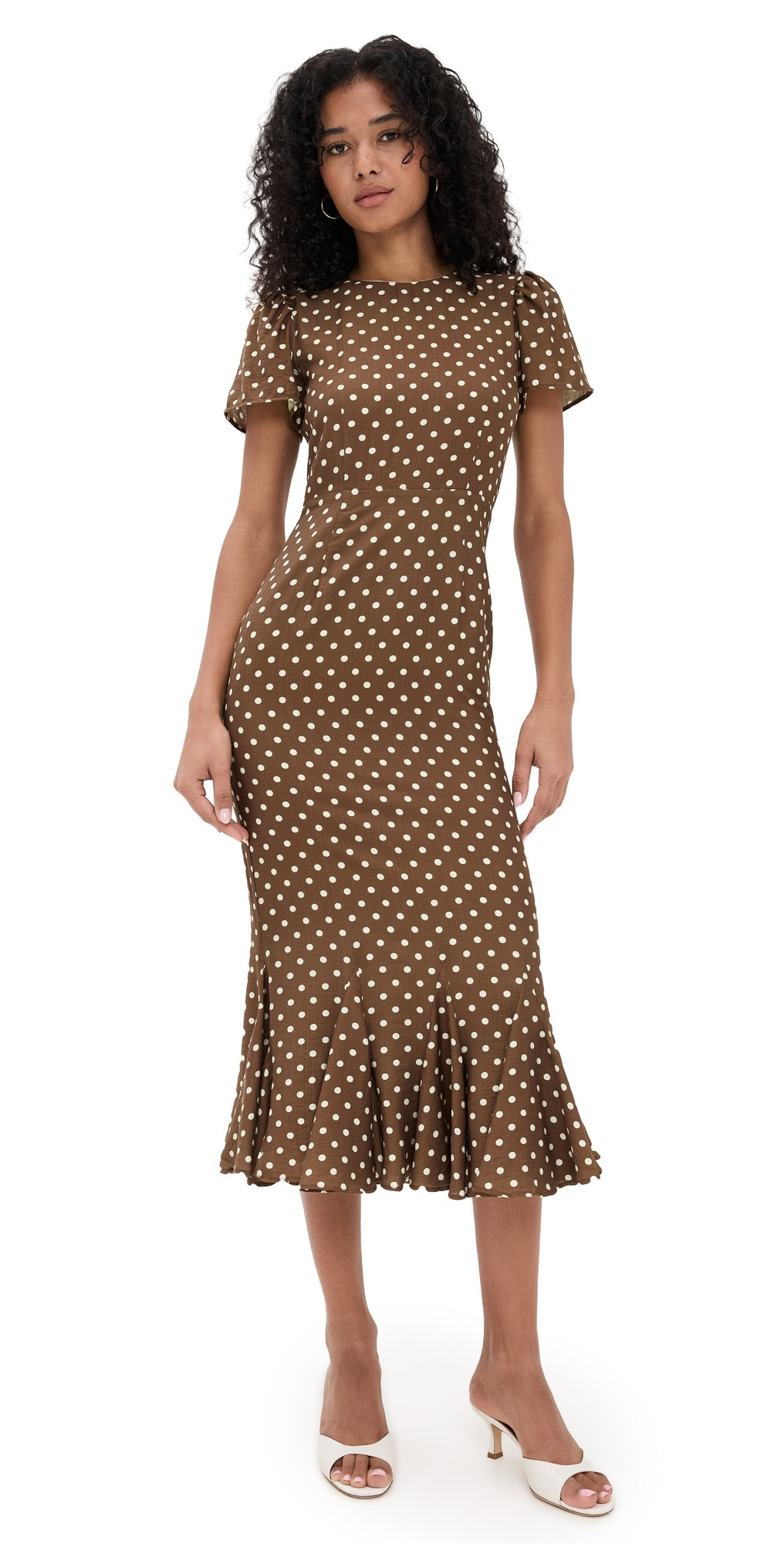 LE BOP Etta Dress Chocolate Dot XL | Shopbop